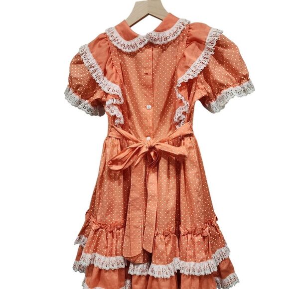 Lilo California Vintage Layla Peach And White Polkadot Dress - Picture 10 of 14